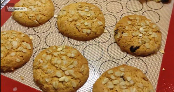 Imagen bandeja de galletas de avena